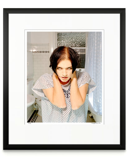 Framed photographic portrait of Brian Molko by Robin Sellick, part of the Collector Edition series – a bold, intimate portrait presented in a black frame with white mat.